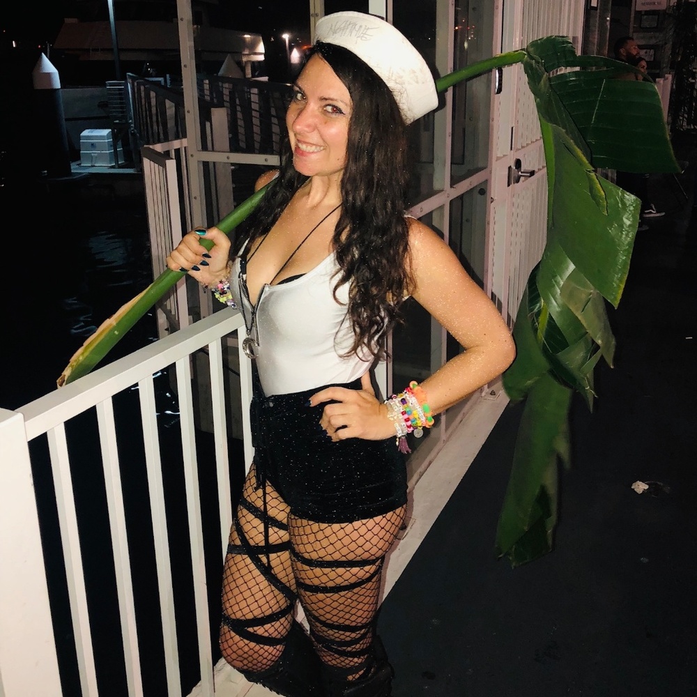 White Bodysuit front zipper